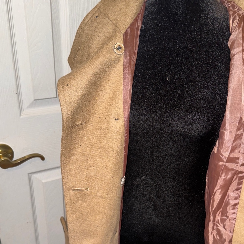 Thread & Supply Camel Double-Breasted Pea Coat - Picture 8 of 12
